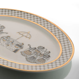 Hand-Decorated Bappuji ki Phad Oval Platter