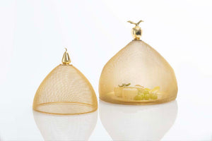 Set of 2 Gold Mesh Domes