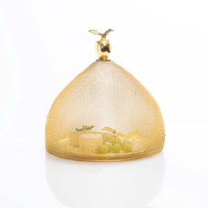 Set of 2 Gold Mesh Domes