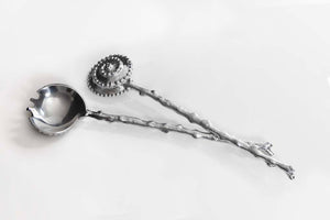 Silver Finish Set of 2 Aquos Salad Servers