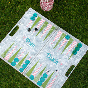 Acrylic Palm Beach Backgammon Set