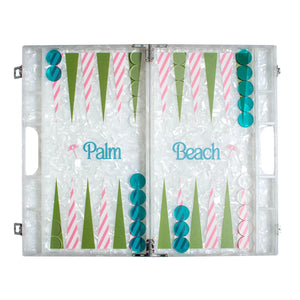 Acrylic Palm Beach Backgammon Set