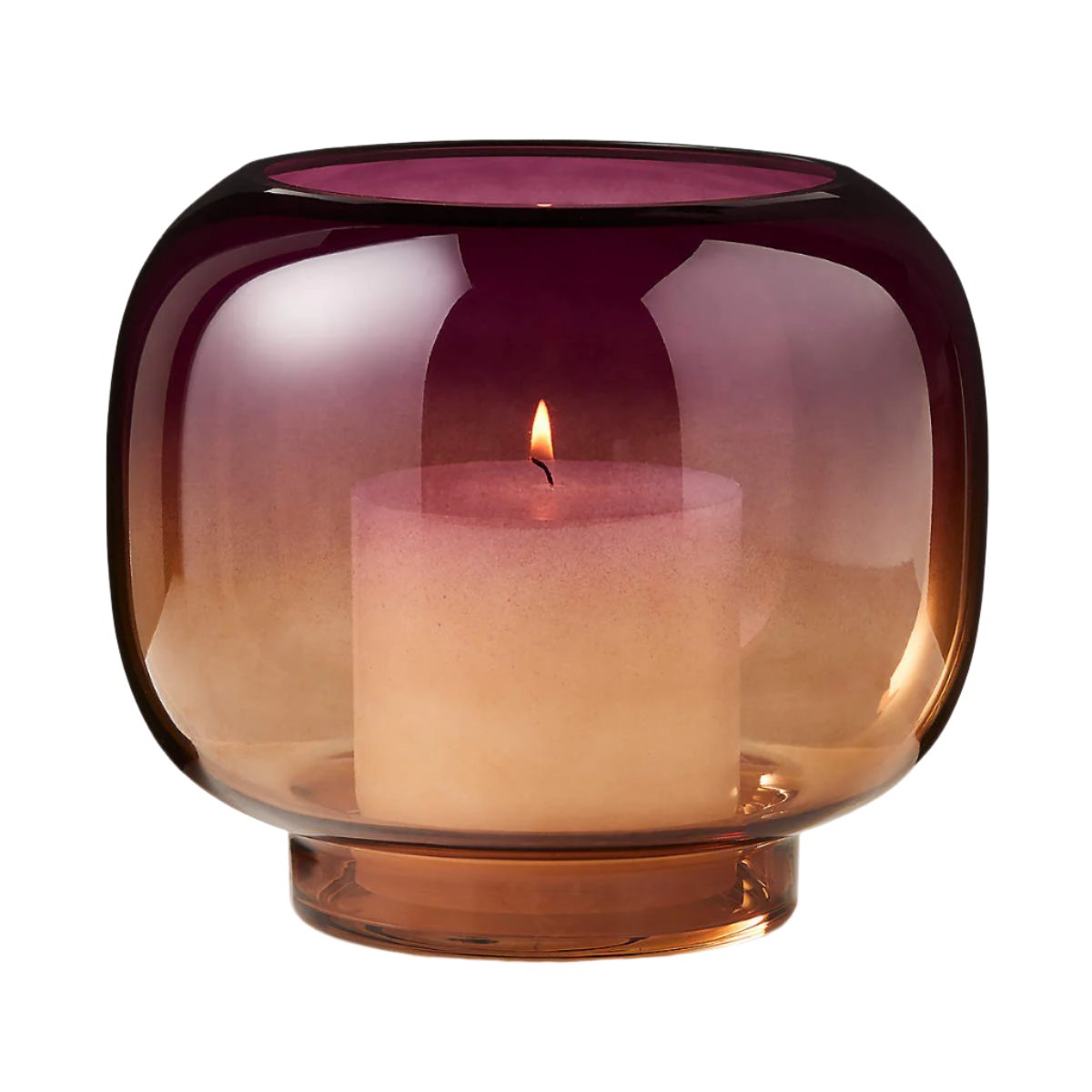 Two Toned Handblown Candle Holder