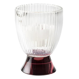 Set of 2 Amethyst Glass Votivs