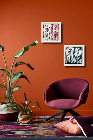 Las Vegas Black Framed Silk Scarf