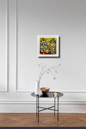 Limoncello Black Framed Silk Scarf