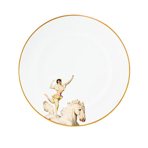 Set of 4 Miss Rose 22kt Gold Dinner Plates
