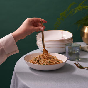 Set of 4 Trapeze Boy 22kt Gold Bowls