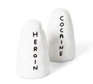 Heroin & Cocaine Salt & Pepper Shakers Collectors Item