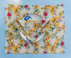 Set of 6 Organic Linen Amarelo Placemats