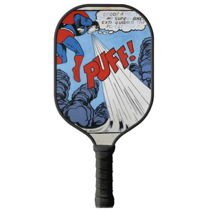 Roy Lichtenstein Inspired Superhero Pickleball Paddle Racket