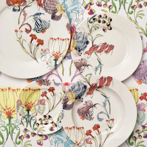 Set of 4 Grandma's Garden Side Plates