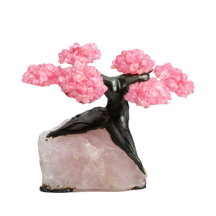 Gemstone Rose Quartz Tree