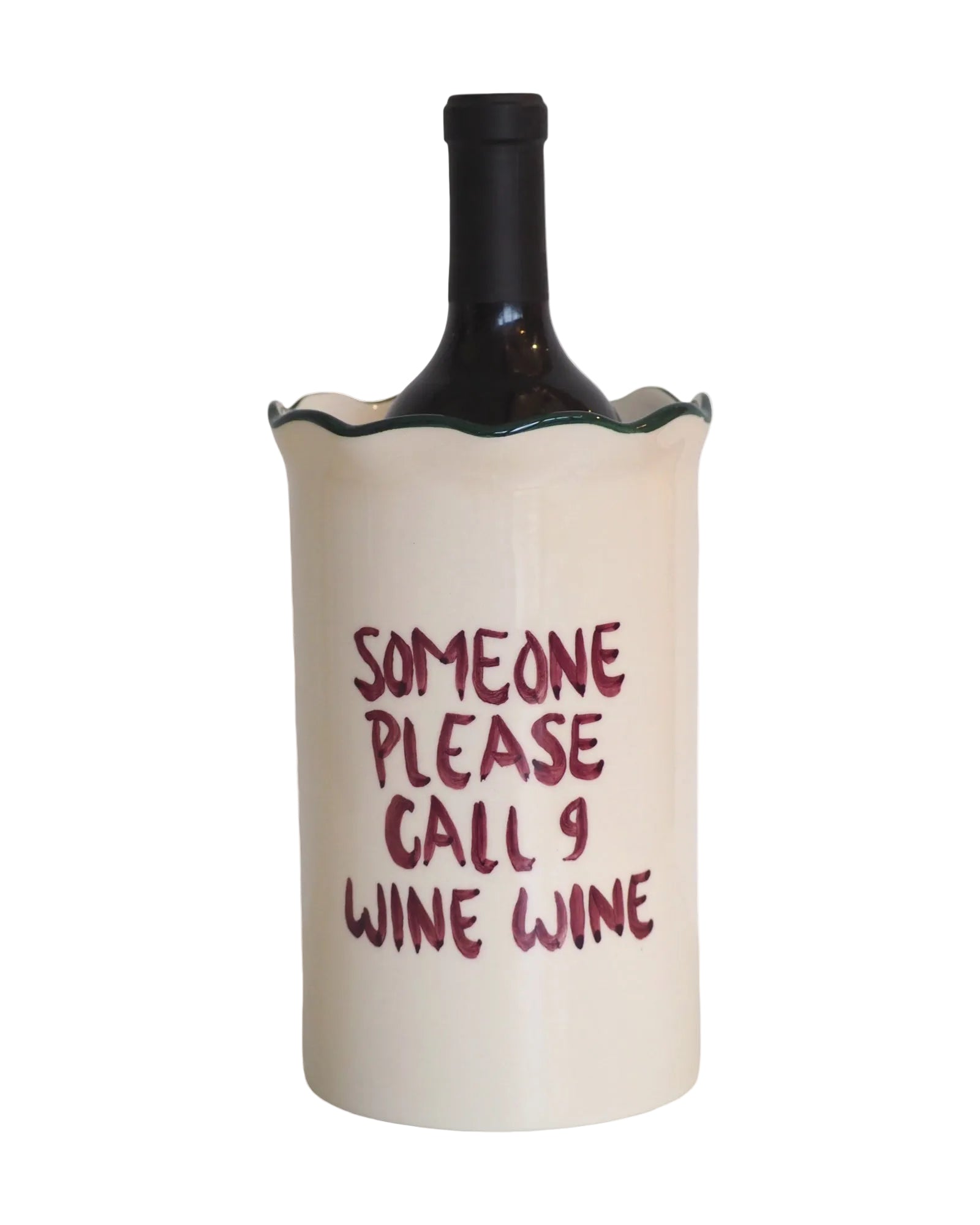 Wine Cooler 'Someone please call 9 wine wine'