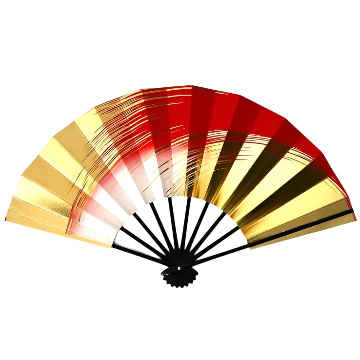 Japanese Traditional Dance Decor Red & Gold Fan