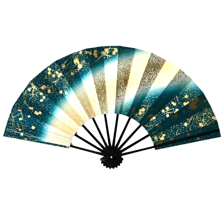 Japanese Traditional Dance Decor Turquoise Fan