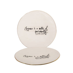 Gold Finish Jean Paul Gaultier Quote Large Platter