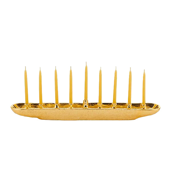 Hanukkah Nest Menorah Gold