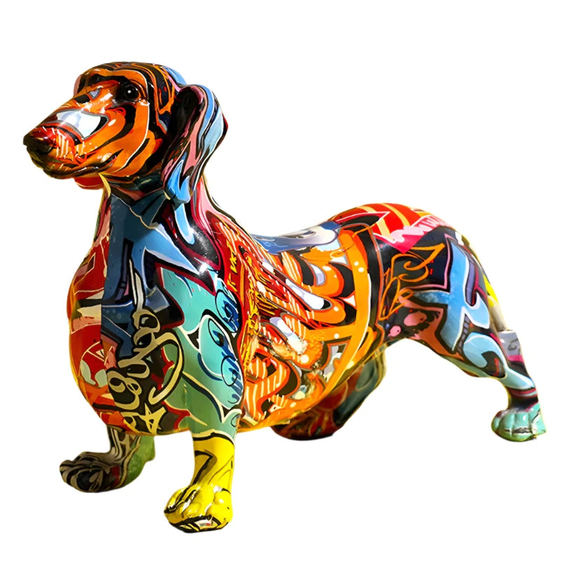 Graffiti Dachshund Sculpture