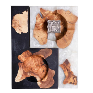 Handcrafted Epoxy Whisky & Cigar Serving Set