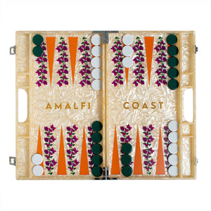 Acrylic Amalfi Coast Backgammon Set