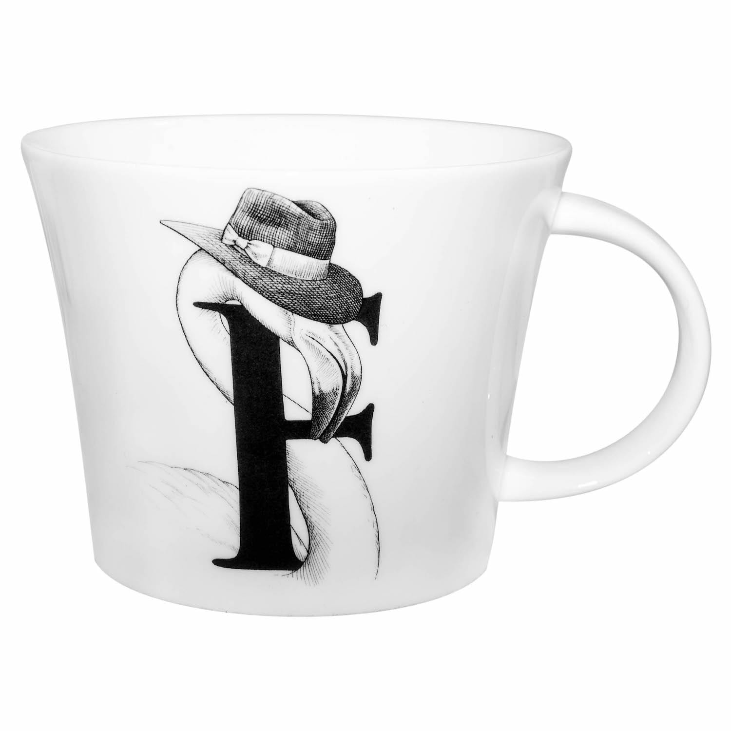 F Flamingo Alphabet Mug