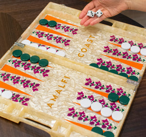 Acrylic Amalfi Coast Backgammon Set