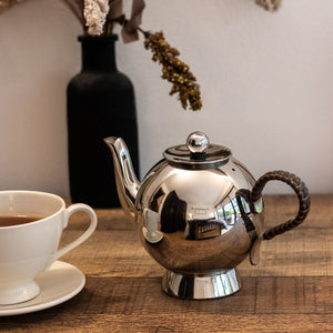 Spheres Tea Infuser Wicker Handle