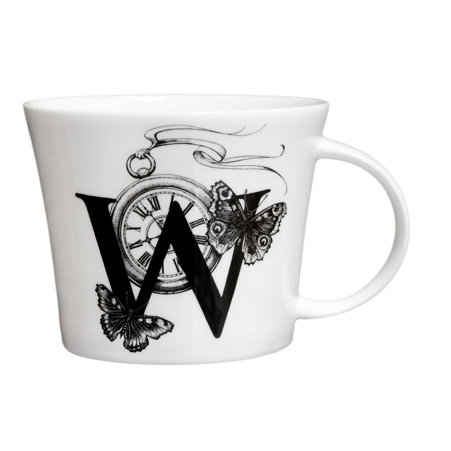 W Winged Alphabet Mug